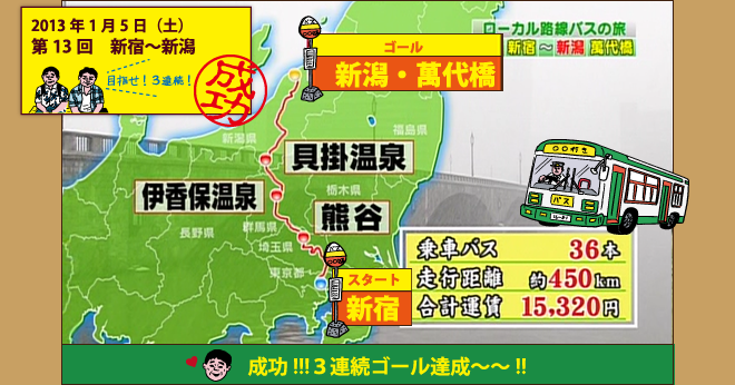 ローカル路線バスの旅 公式ページより ©TV TOKYO