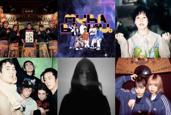 震樂堂(From ROCK IN TAICHUNG) / MURABANKU。 / 梅井美咲 / DOGO / 加藤伎乃 / EMNW(左上から右上、続いて左下から右下の順に)